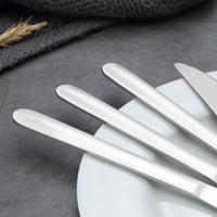 BEWOS 16 darab 23 cm tükörfényes rozsdamentes acél asztali kés mosogatógépbe tehető otthon hotel étterem 6