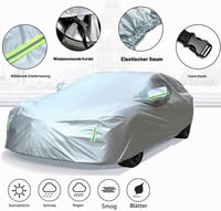 BEXITA Autoplachta na hatchback - veľkosť L (max. 430 cm) - Vodoodolná, UV odolná, vetruodolná, odolná proti snehu, kompletný kryt na auto na vonkajšie aj vnútorné použitie 6