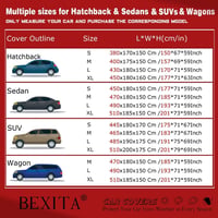 BEXITA Autoplachta na hatchback - veľkosť L (max. 430 cm) - Vodoodolná, UV odolná, vetruodolná, odolná proti snehu, kompletný kryt na auto na vonkajšie aj vnútorné použitie 2