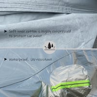 BEXITA Vízálló Autótakaró L méret 490cm Pamut Bélés Lélegző Garázs Kocsi Védelem 2