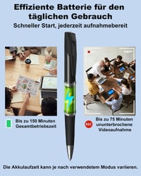 Bextgoo 1080P Mini Kamera 64GB Memóriakártyával, Toll Kamera Megfigyeléshez 4
