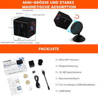 Bextgoo 4K Mini Kamera WiFi 32GB Éjjellátó Széles Látószög Fekete 7