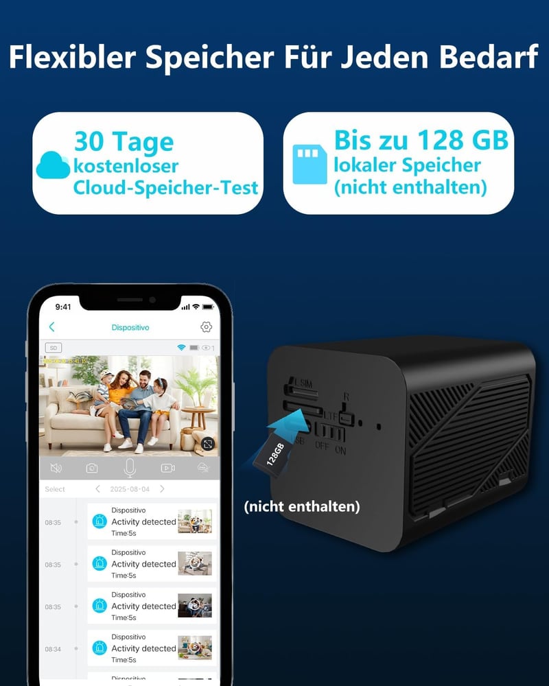Bextgoo 4K Mini WiFi Kamera Éjjellátóval, 50 Napos Üzemidő, Felhő és Helyi Tárolás