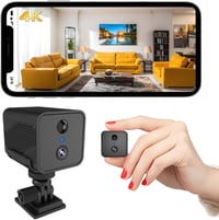 Bextgoo 4K Mini WiFi Kamera Éjjellátóval, 50 Napos Üzemidő, Felhő és Helyi Tárolás 1