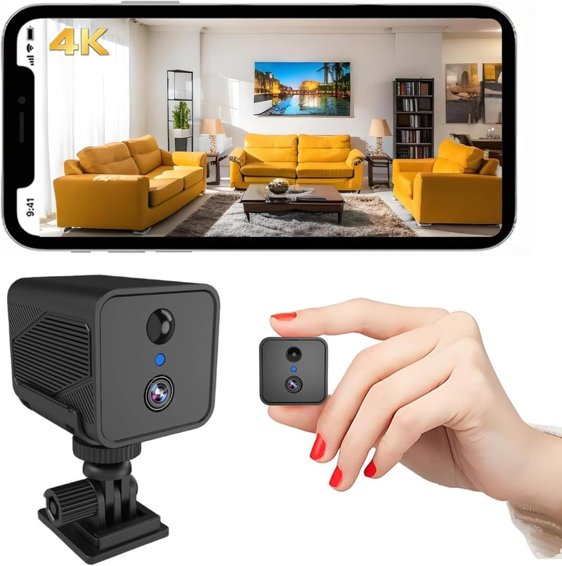 Bextgoo 4K Mini WiFi Kamera Éjjellátóval, 50 Napos Üzemidő, Felhő és Helyi Tárolás