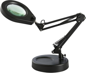 Beyamz LED nagyítólámpás asztali lámpa 5X 10,5cm kerek, 5 szín, állvánnyal
