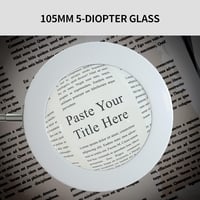 Beyamz nagyítólámpá 105mm 5-dioptriás valódi üveggel, 3 színmód, USB, fehér 2