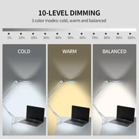 Beyamz nagyítólámpá 105mm 5-dioptriás valódi üveggel, 3 színmód, USB, fehér 3