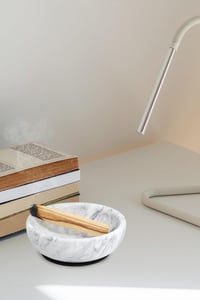 BEYLAB természetes márvány füstölőtartó, füstölőcsésze, brass szett, fekete 4