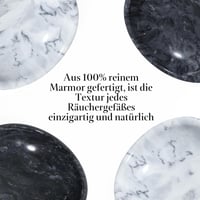 BEYLAB természetes márvány füstölőtartó, füstölőcsésze, brass szett, fekete 7
