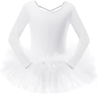 Bezioner Gyerek Balett Ruha Tütü Hosszú Ujjú Balett Dressz Lányoknak 4
