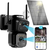 BEZOMIZ 4K WiFi Biztonsági Kamera Kettős Lencse 360° PTZ Éjjellátó Napelem Emberfigyelés 1