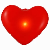 Decorațiune inimă BF Souvenirs LED Vinyl Love 50x40 cm - Balon inimă gonflabil, reutilizabil, luminos, cu LED, pentru nuntă, logodnă, Ziua Îndrăgostiților, zi de naștere 1