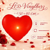 Decorațiune inimă BF Souvenirs LED Vinyl Love 50x40 cm - Balon inimă gonflabil, reutilizabil, luminos, cu LED, pentru nuntă, logodnă, Ziua Îndrăgostiților, zi de naștere 3