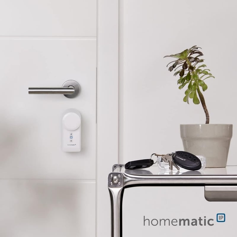 Homematic IP eQ-3 AG Okos Ajtózár Mechanizmus - Vezeték Nélküli Smart Home Rendszer Fém Burkolattal, Betörésvédelemmel