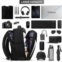 HOMIEE Ryanair Méretű Vízálló Laptop Hátizsák 40x20x25cm, 15,6" Fekete 4