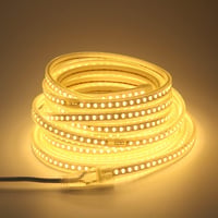 pcning LED Szalag 10m 230V 3000K Meleg Fehér IP67 Vízálló SMD 5730 120 LED/m Kültéri-Beltéri Világítás EU Csatlakozóval 1