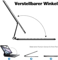 iPad Pro 12,9" Dracool Billentyűzet Tok - Lebegő Trackpaddal, 7 Színű Háttérvilágítással, QWERTZ 4
