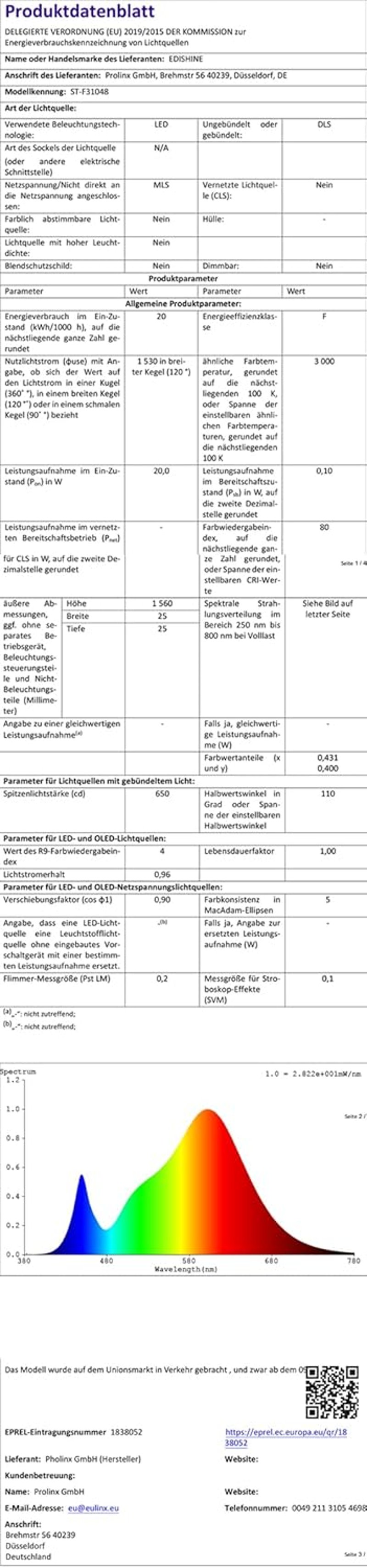EDISHINE Állólámpa Polcokkal - 3 Színhőmérsékletű Dimmelhető LED, 20W, 1530 Lumen, 163cm Sarokpolc 360° Forgatható Világítással, Lábkapcsoló