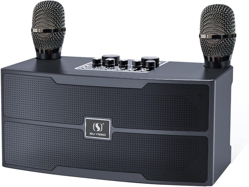 JBL Hordozható Bluetooth Karaoke Rendszer 2 Vezeték Nélküli Mikrofonnal - Beltéri és Kültéri Használatra