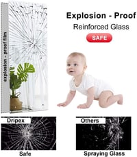 Dripex Keret Nélküli Fürdőszobai Tükör 120x45 cm - Polírozott Szélű Fali Tükör Előfúrt Lyukakkal Hálószobába, Nappaliba 8