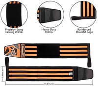 FDS Csuklótámasz Edzéshez - 2 db Unisex Erőemelő Bandázs 18" (45 cm) 5