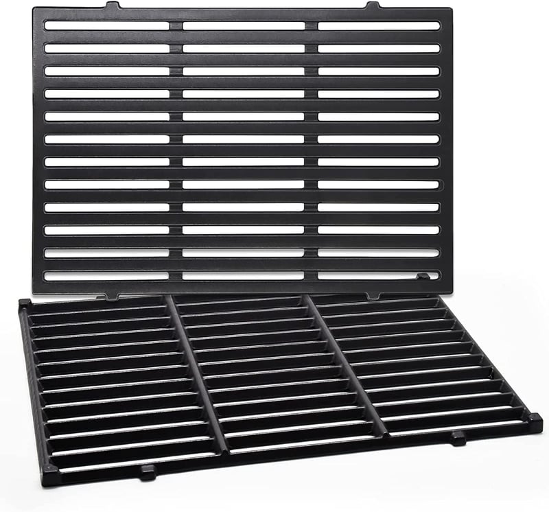 MGiessca Öntöttvas Grillrács Weber Spirit 300 Sorozathoz - 44,5 x 30 cm - E310 E320 E330 SP310 Genesis Silver B/C Modellekhez - 2 Részes Tap