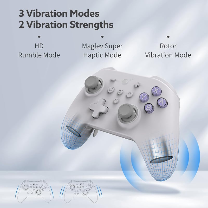 GuliKit KK3 Max Bluetooth Kontroller - Hall Effekt Joystick, Állítható Ravaszok, Cserélhető Paddlek, Switch/OLED/PC Kompatibilis, Drift-ment