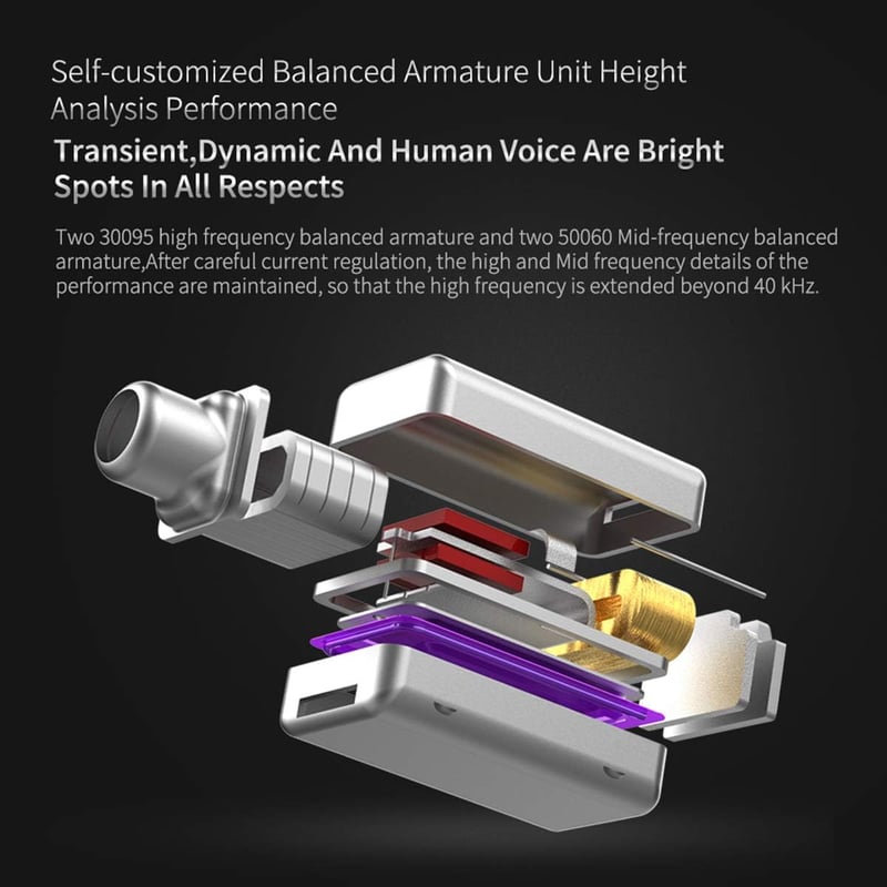 KZ ZS10 Pro 5 Hangszórós HiFi Fülhallgató, Leválasztható Kábel, Fekete