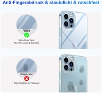 iPhone 13 Pro Átlátszó Ütésálló Szilikon Védőtok 6.1" 5