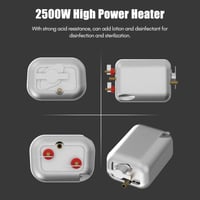 Hombasing 2500W Kézi Gőztisztító 1000ml Tartállyal - 6 Sebességgel, 3 Kefefejjel - Konyha, Fürdő, Autó, Ablak Tisztításához (Piros) 3