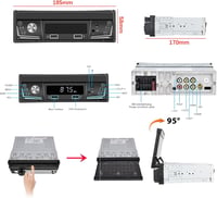 Podofo 1 DIN Autórádió 7" Kihajtható Érintőképernyővel - Bluetooth Kihangosító, FM Rádió, Tolatókamera, USB, Kormányvezérlés, Mirror Link 6