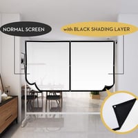 NIERBO 120" Kétoldalú Hordozható 4K 3D Vetítővászon, Fekete Hátterű, Kül- és Beltéri Használatra 2