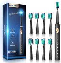 Dada-Tech Ultrahangos Elektromos Fogkefe 5 Üzemmóddal, Időzítővel, 9 Fejjel - Fekete 1