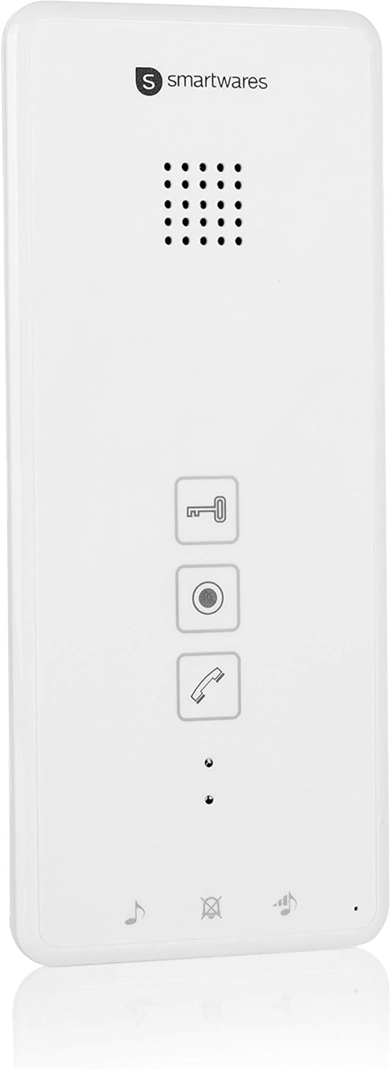Smartwares DIC-21112 Kaputelefon - Alumínium Házas Vezetékes Intercom Rendszer 15W Teljesítménnyel, Fehér-Ezüst