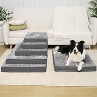 KSIIA Ortopédikus Kutyaágy Nagy Kutyáknak XL Szürke Mosható Párna 105x70cm 9