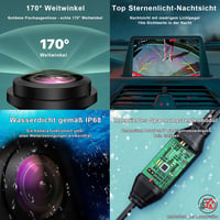 BMW E39 E60 E70 E82 E90 170°-os AHD 720P tolatókamera kofferraumgriffbe integrálva 4
