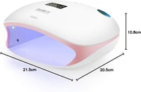 SUNUV 48W UV LED Műköröm Lámpa Időzítővel és LCD Kijelzővel - Rózsaszín SUN4S 8