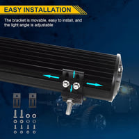 AUXTINGS 58cm 480W LED Munkalámpa Szett - Hármas Fénysávú Kiegészítő Fényszóró Kábelkötegekkel, Terepjárókhoz, Teherautókhoz, IP67 Vízálló,  4