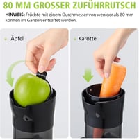 Aobosi 200W Gyümölcs és Zöldség Gyümölcsprés Visszaforgató Funkcióval, Két Szűrőmérettel, Intelligens Chippel, Citrusfacsaró, Sárga 4