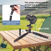 Koolehaoda Alumínium Mini Állvány DSLR Kamerákhoz - 63 cm, Narancssárga, 360° Gömbfejjel, 10 kg Teherbírás, Hordozható Utazó Tripod Videókam 5
