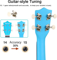 Everjoys Szoprán Ukulele Készlet - 21 Hüvelykes Fekete Hawaii Gitár Kezdőknek 4