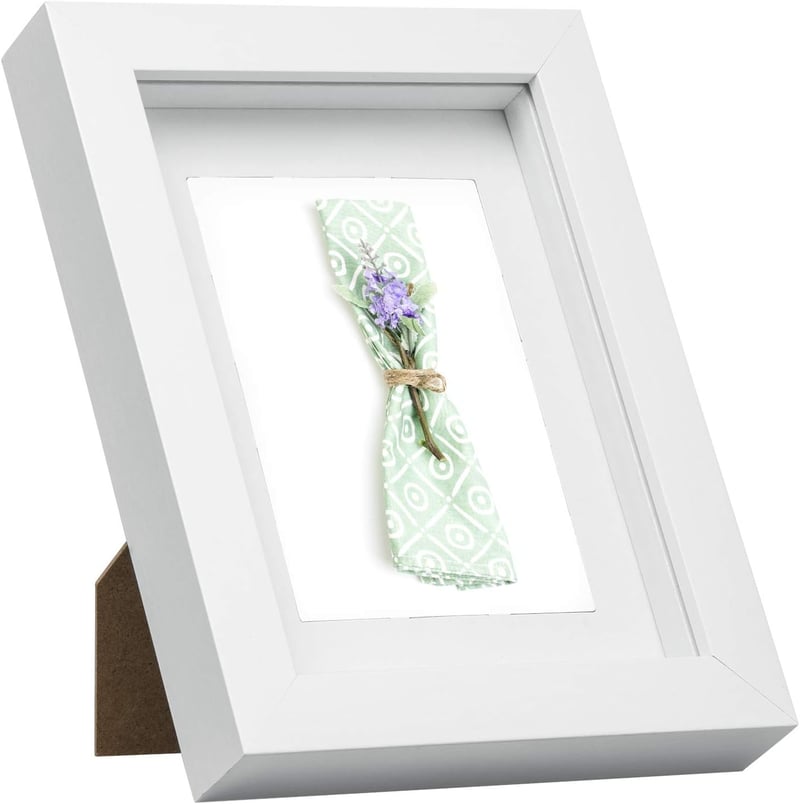 EUGAD E809 Fa Képkeret Üveglappal, 3D Tárgyak Kiállításához, 21x29,7 cm Méretben, Téglalap Alakú, 5 Színben Elérhető Fotókeret