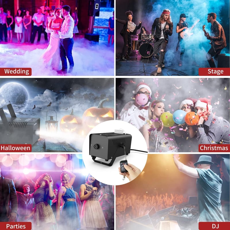 Theefun 400W Mini Ködgép Távirányítóval - Halloween, Buli, Esküvő
