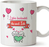 MUGFFINS Szerelmes Pároknak Német Feliratos Bögre 350 ml 1
