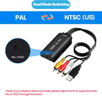 AMANKA HDMI-RCA AV Átalakító Kábellel - 1080P Videó-Audió Konverter TV/DVD/PS2/PS3/Wii Készülékekhez, PAL/NTSC Támogatással 3