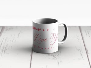Romantična keramička šalica "Love You" za Valentinovo