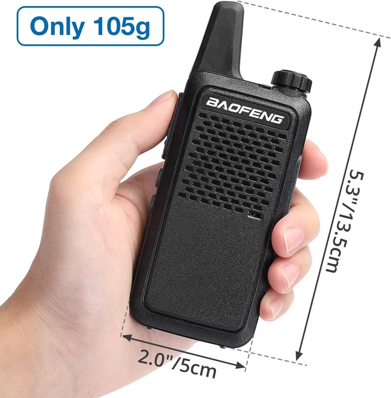 Baofeng GT-22 PMR 446 Walkie Talkie szett, 3km hatótáv, 16 csatorna, headsettel (4db)