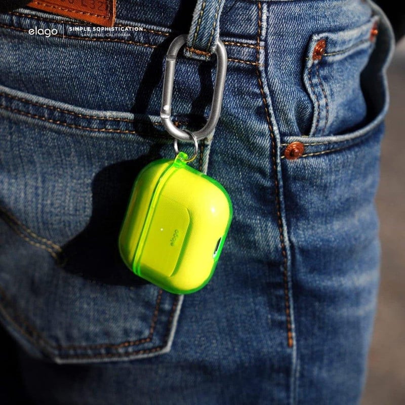 Apple AirPods 3 Sárga Áttetsző Szilikon Tok - Vezeték Nélküli Töltéssel