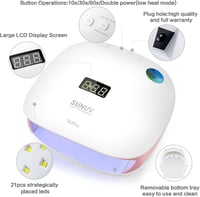SUNUV 48W UV LED Műköröm Lámpa Időzítővel és LCD Kijelzővel - Rózsaszín SUN4S 2